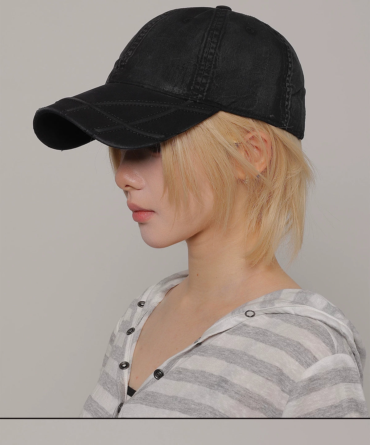 SCULPTED BRIM WASHED CAP 8