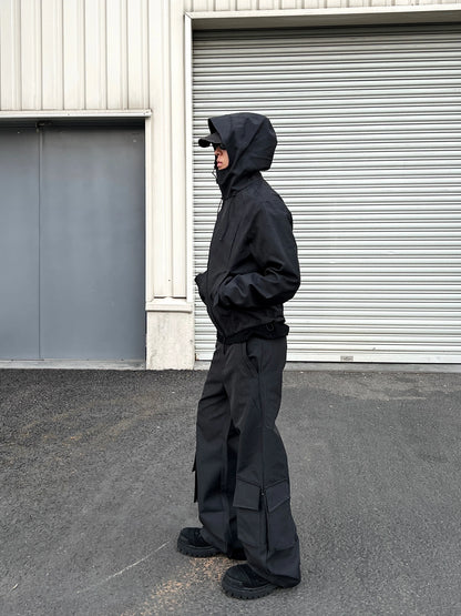 CURVED ZIPPER WATERPROOF JACKET