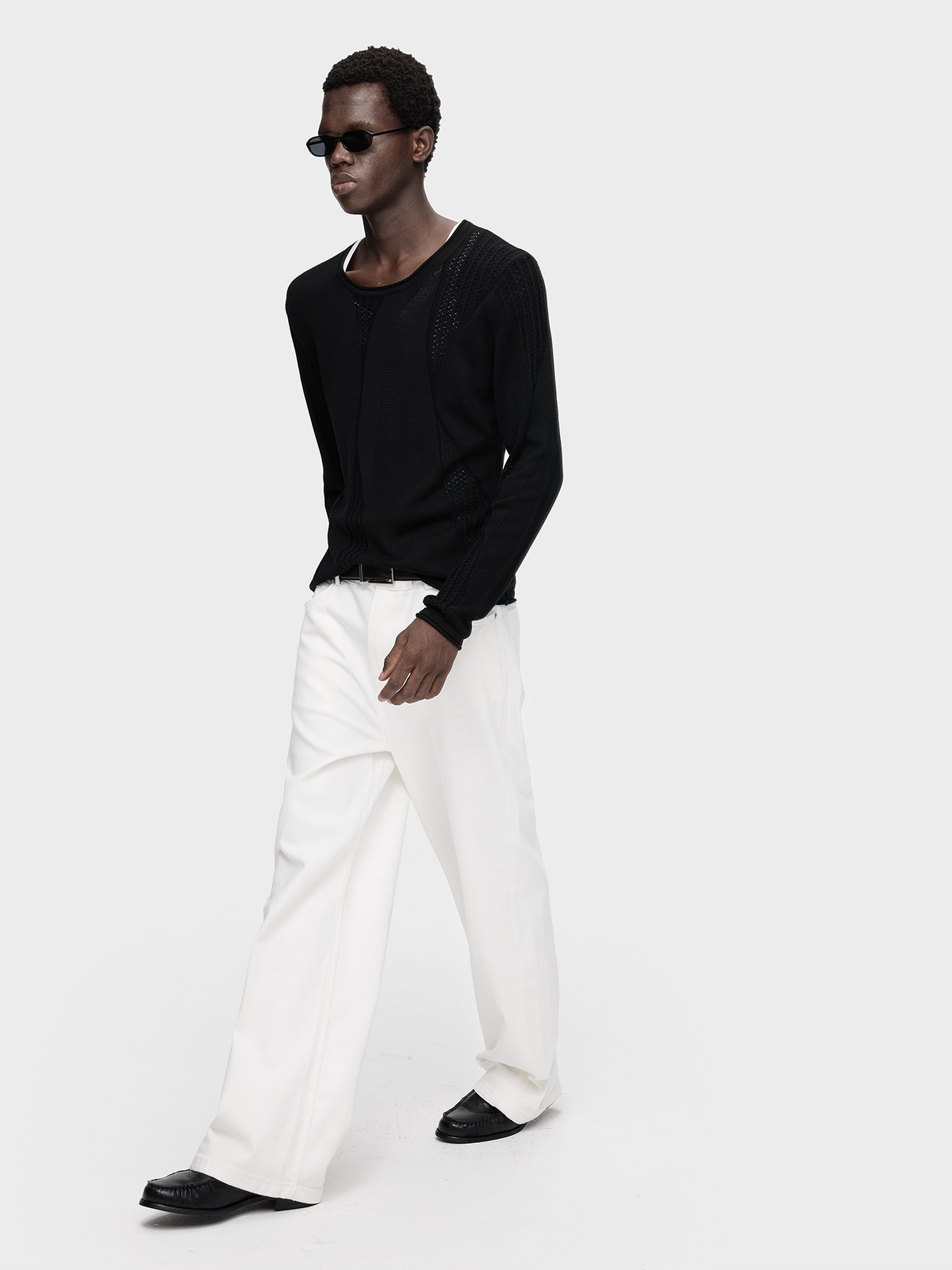 MIXED STITCH OPENWORK KNIT 20