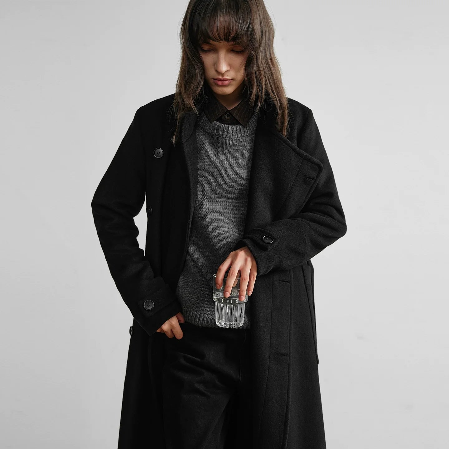 WOOL DOUBLE-BREASTED COAT