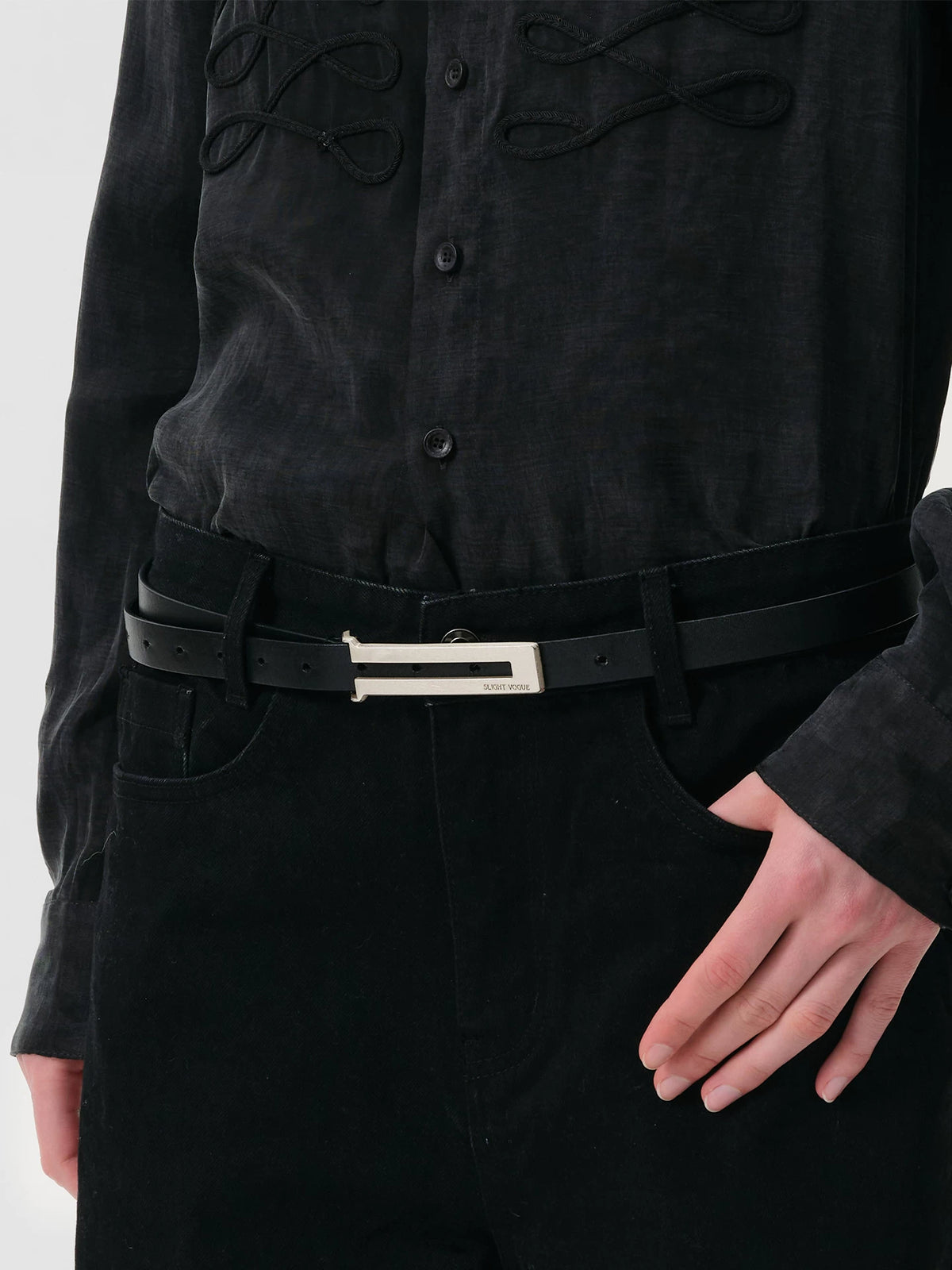 BAR KEY LEATHER BELT 5