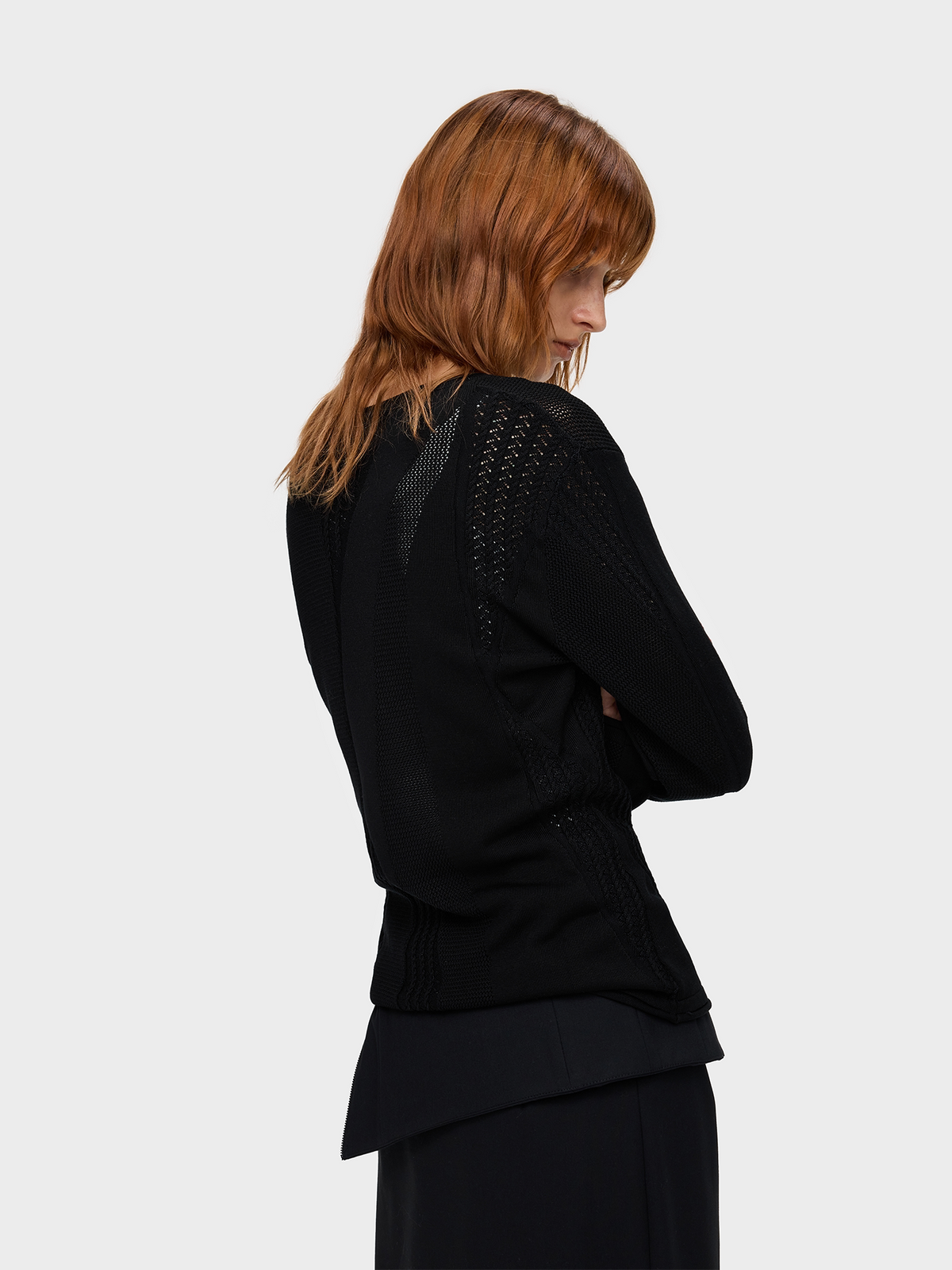 MIXED STITCH OPENWORK KNIT 12