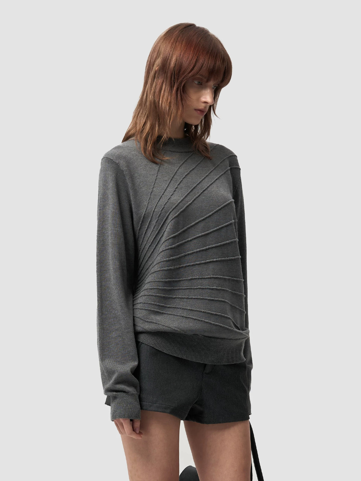 SCULPTED JACQUARD LONG SLEEVE KNIT 12