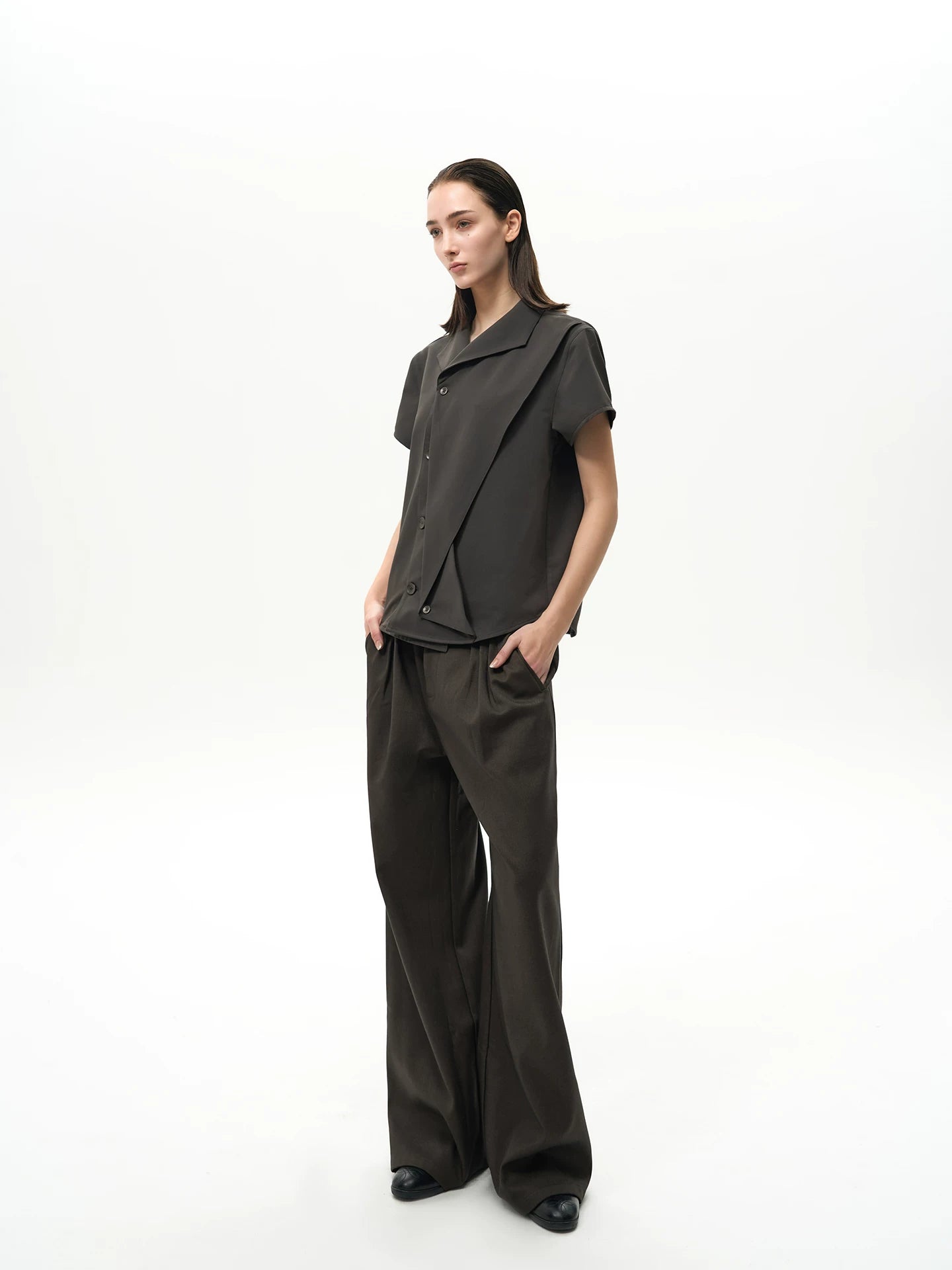 DECONSTRUCTED PLEATED SHIRT