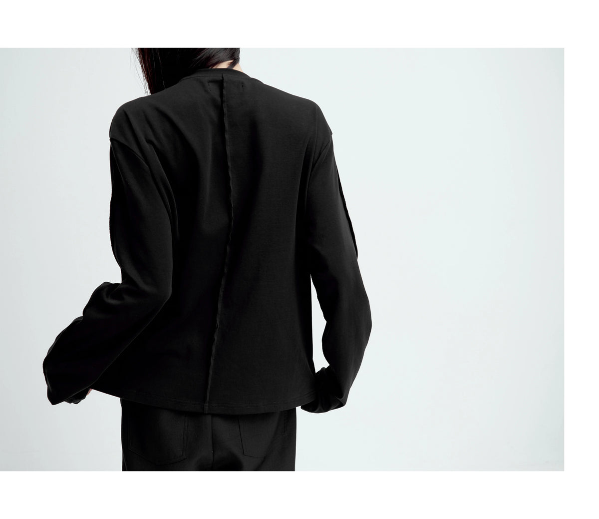 SATIN-TRIM LAYERED CARDIGAN
