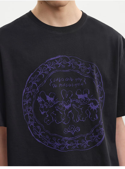 VINTAGE BUNNY PRINT TEE
