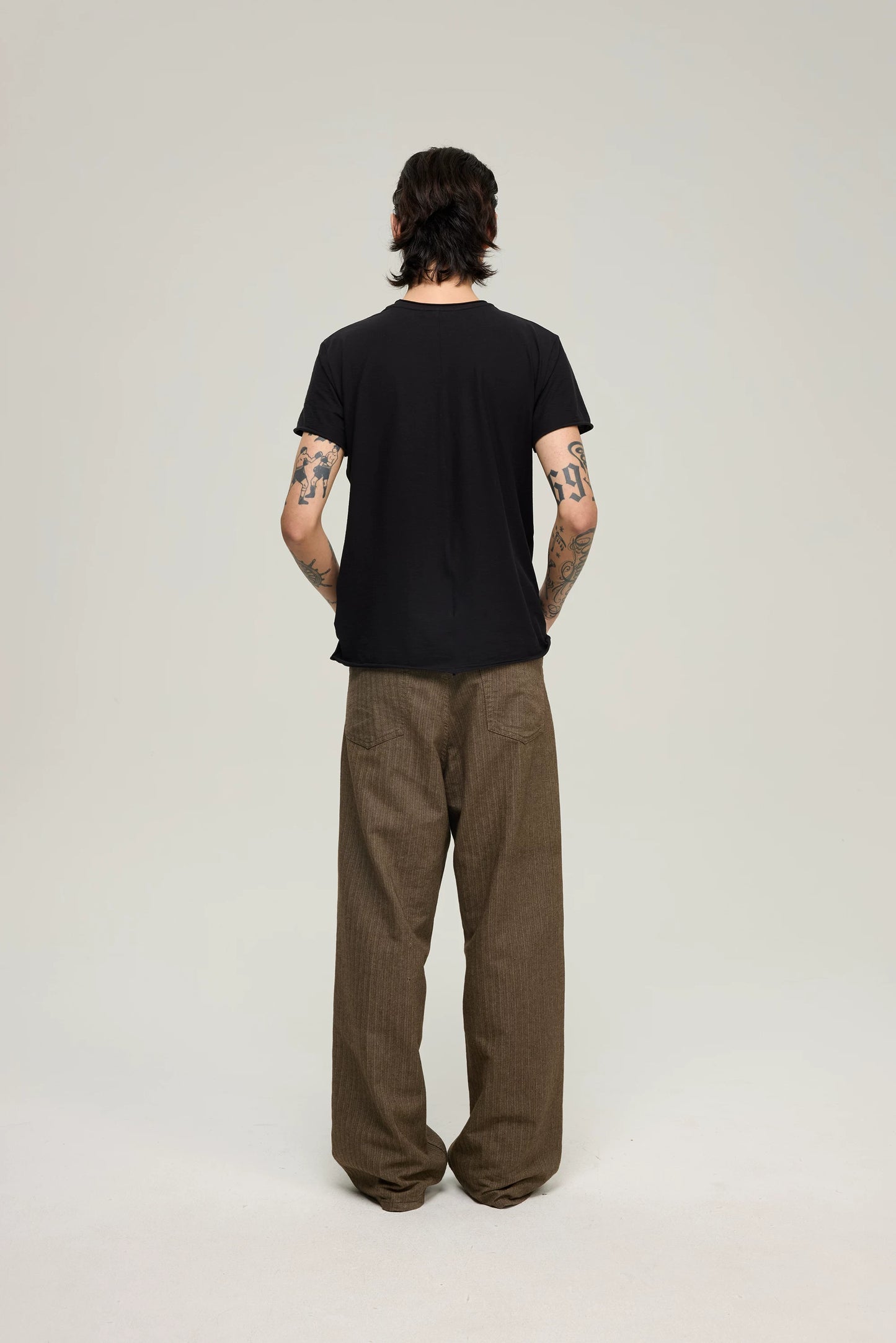 COZY SHEER ROLLED-CUFF TEE