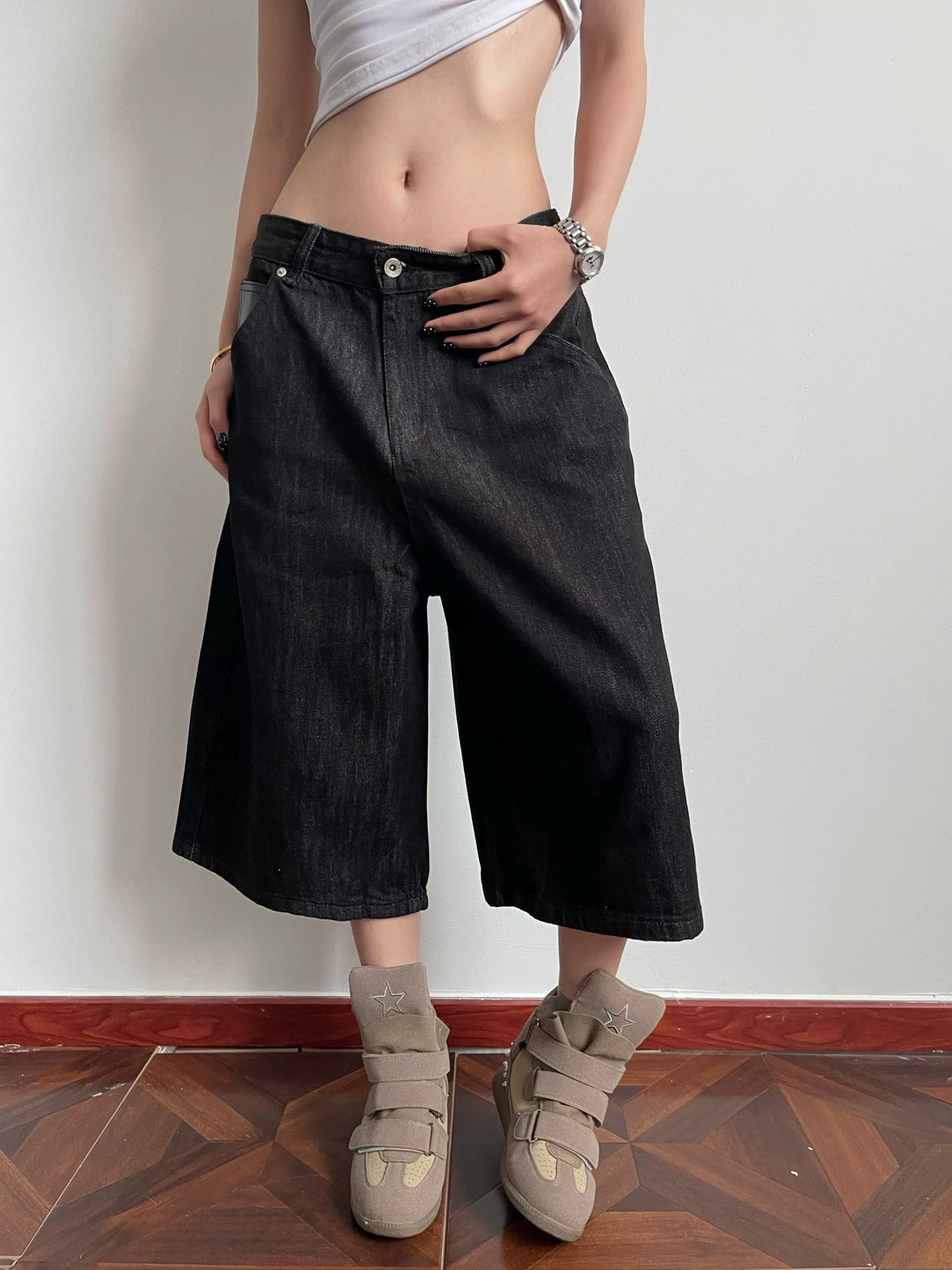 STRING TUNE DENIM SHORTS