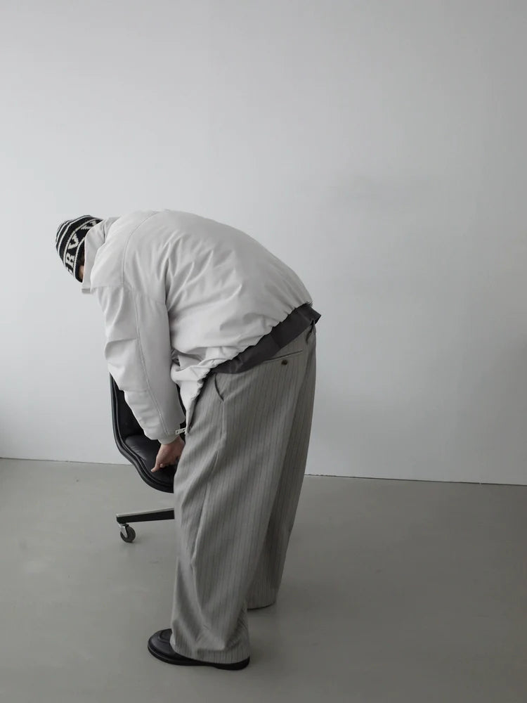 RETRO STRIPED WIDE-LEG PANTS