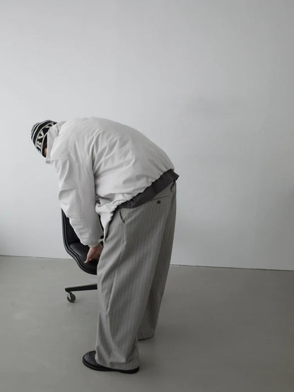 RETRO STRIPED WIDE-LEG PANTS