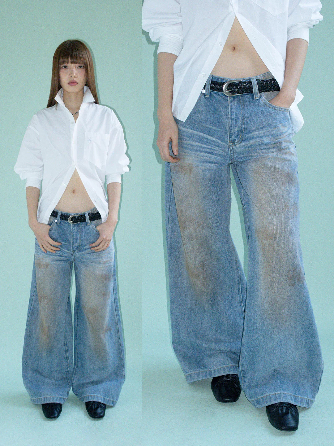FUNKY BLUE STRAIGHT JEANS