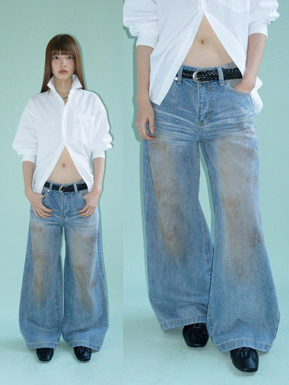FUNKY BLUE STRAIGHT JEANS