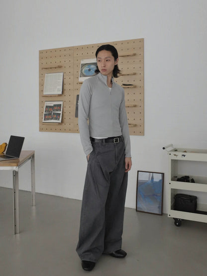 WIDE-LEG WORK PANTS