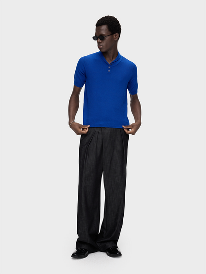 DENIM LOOK SLUB STRAIGHT TROUSERS 20