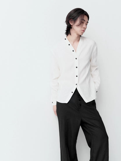 V-NECK MINIMALIST SHIRT
