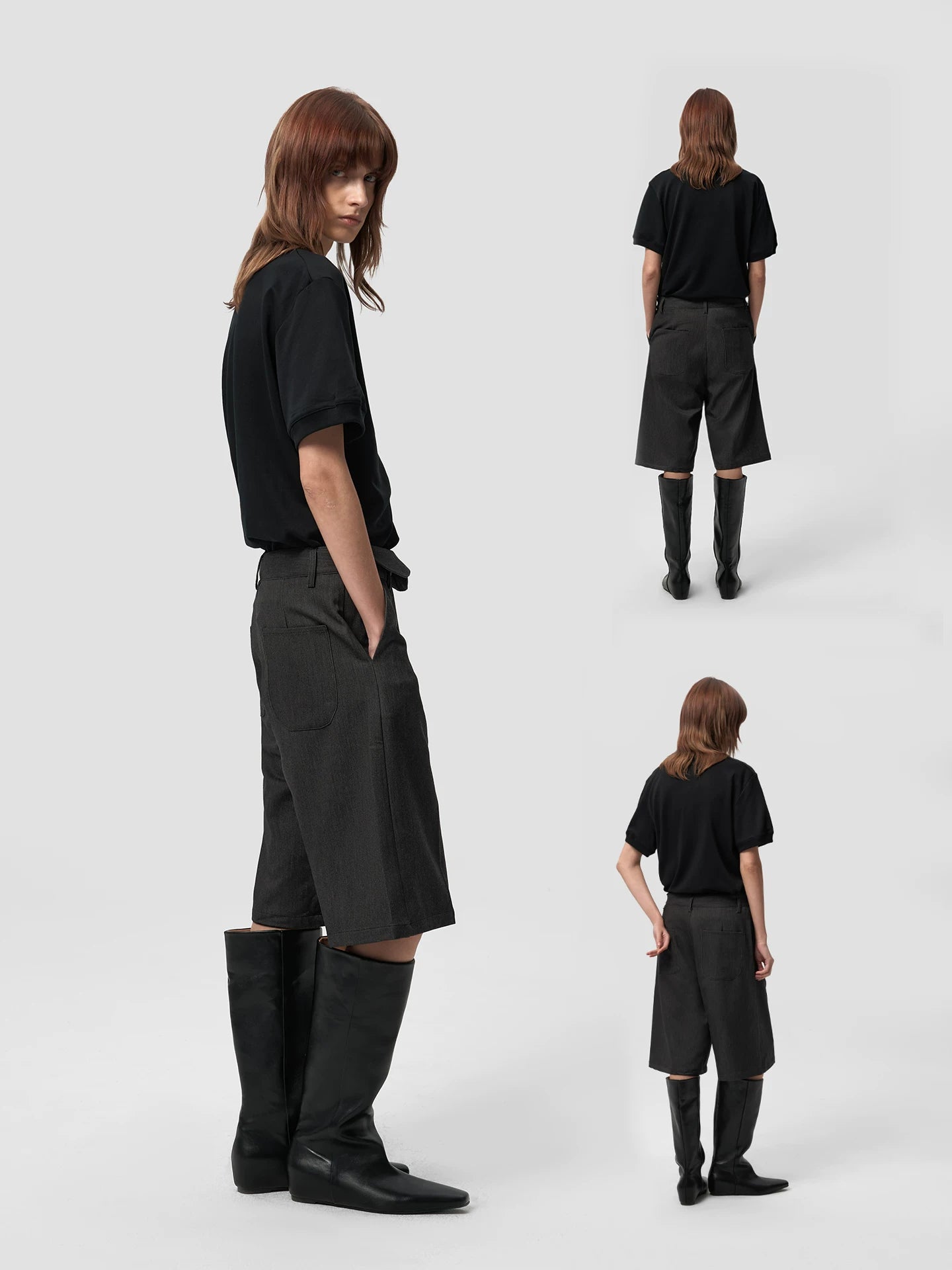 V-NECK DOUBLE LAYER T-SHIRT