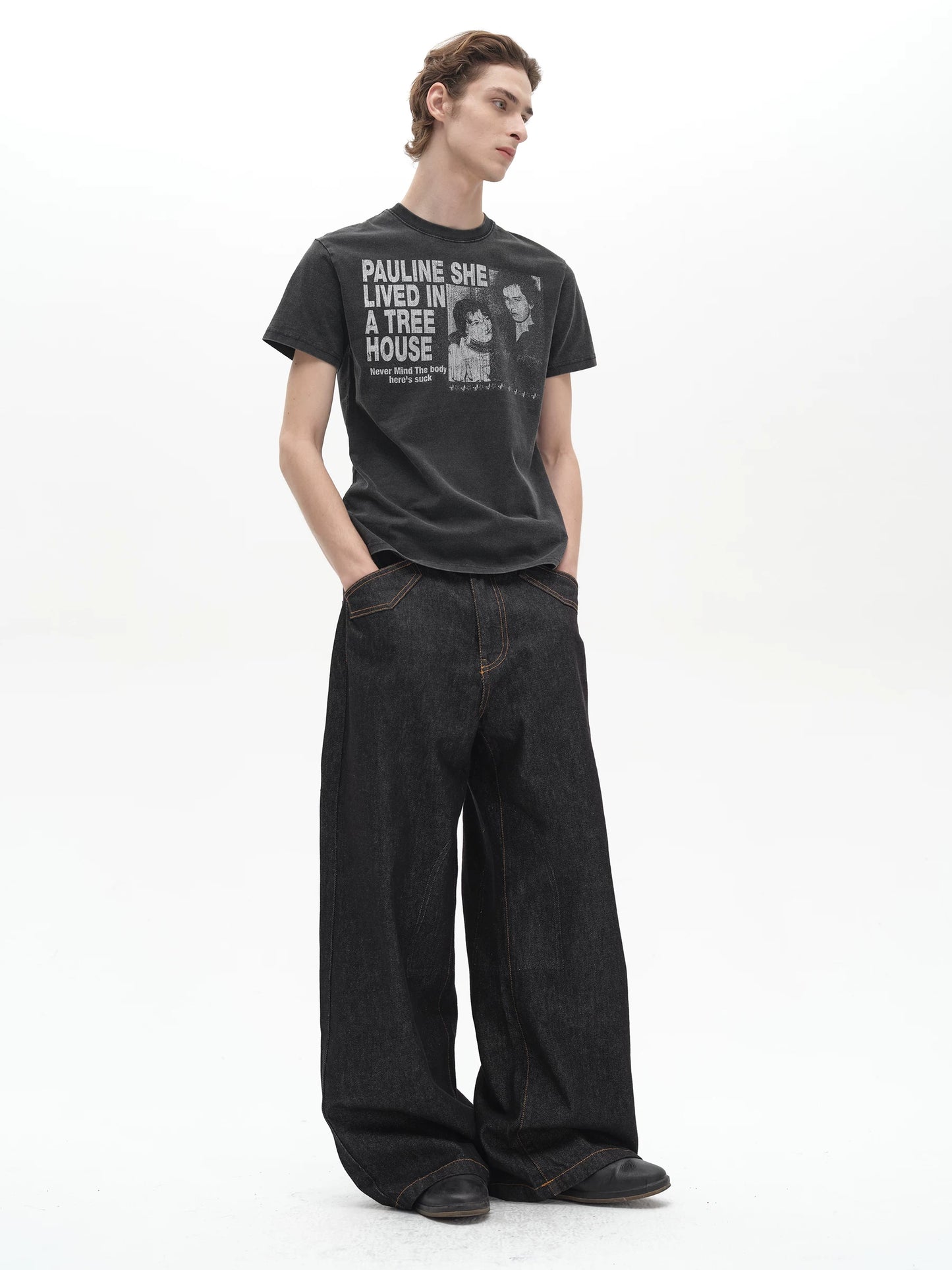 EMBROIDERED POCKET JEANS