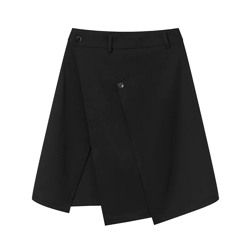 TYPE A SLIT SKIRT WITH OVERLAY
