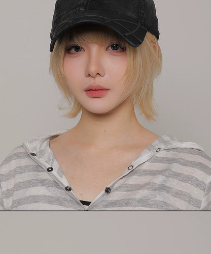 SCULPTED BRIM WASHED CAP 7