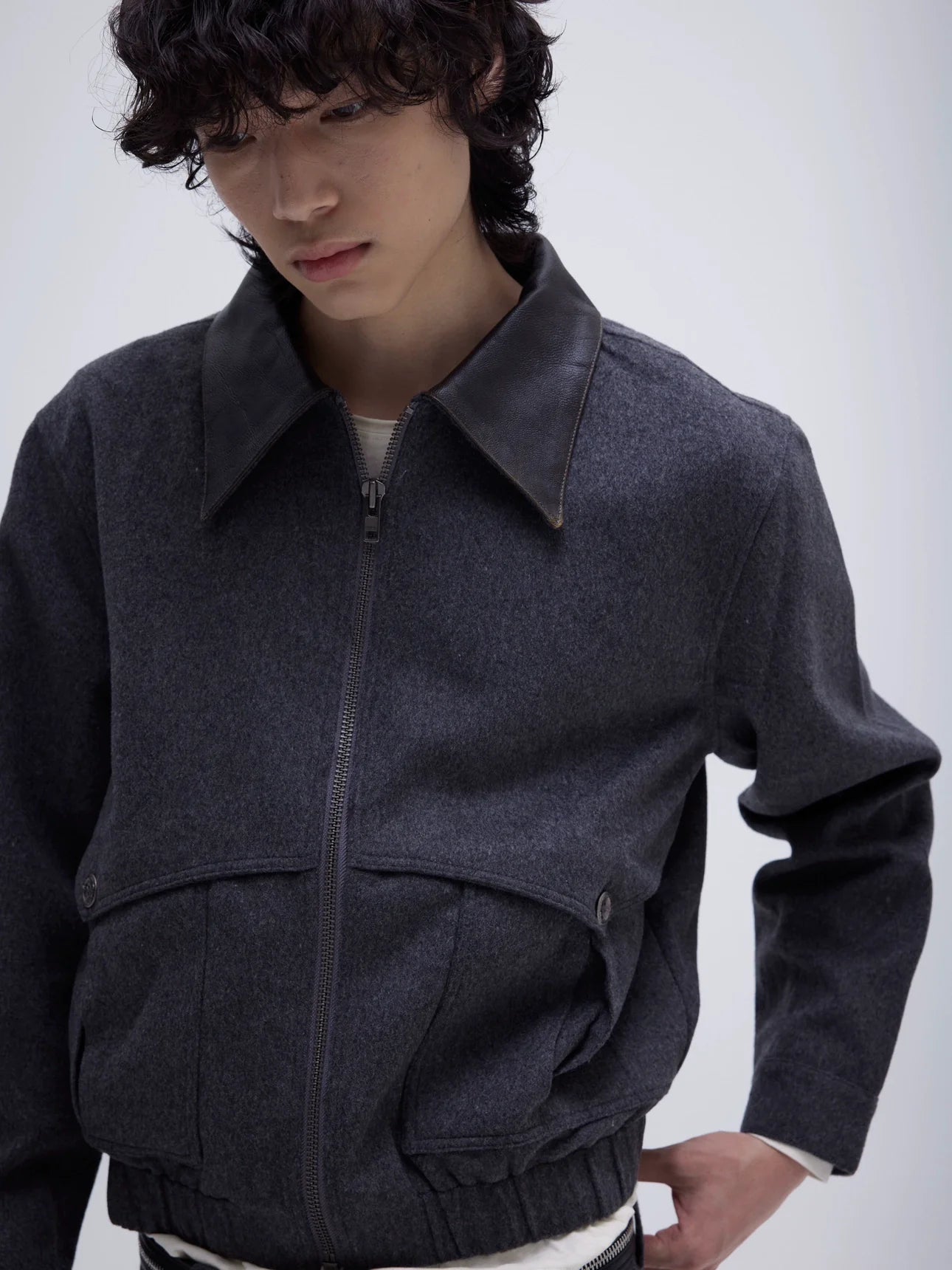 WOOL TWEED PATCHWORK JACKET