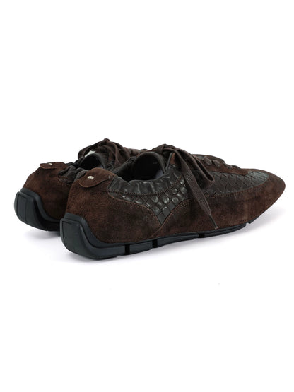 WOVEN SUEDE RACING SHOES ブラウン