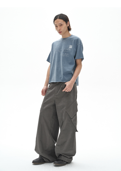 WASHED CARGO WORK PANTS