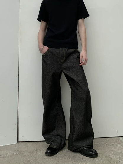 HAND-STITCHED DENIM PANTS