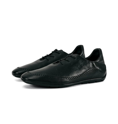 CURVED STITCH LEATHER RACING SHOES ブラック