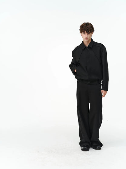 LOOSE-FIT BUTTON-FLY WIDE-LEG PANTS