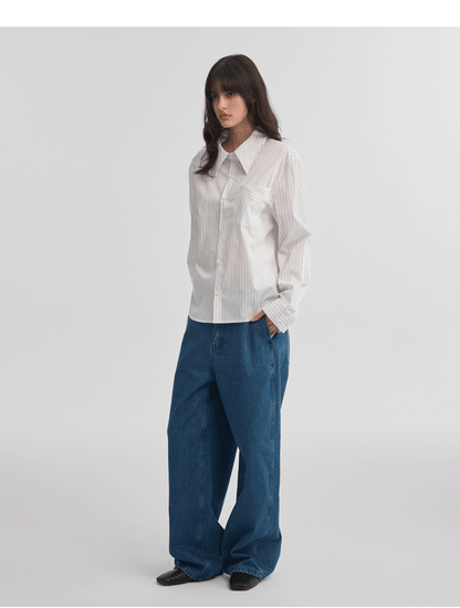 POINT COLLAR STRIPE SHIRT 9