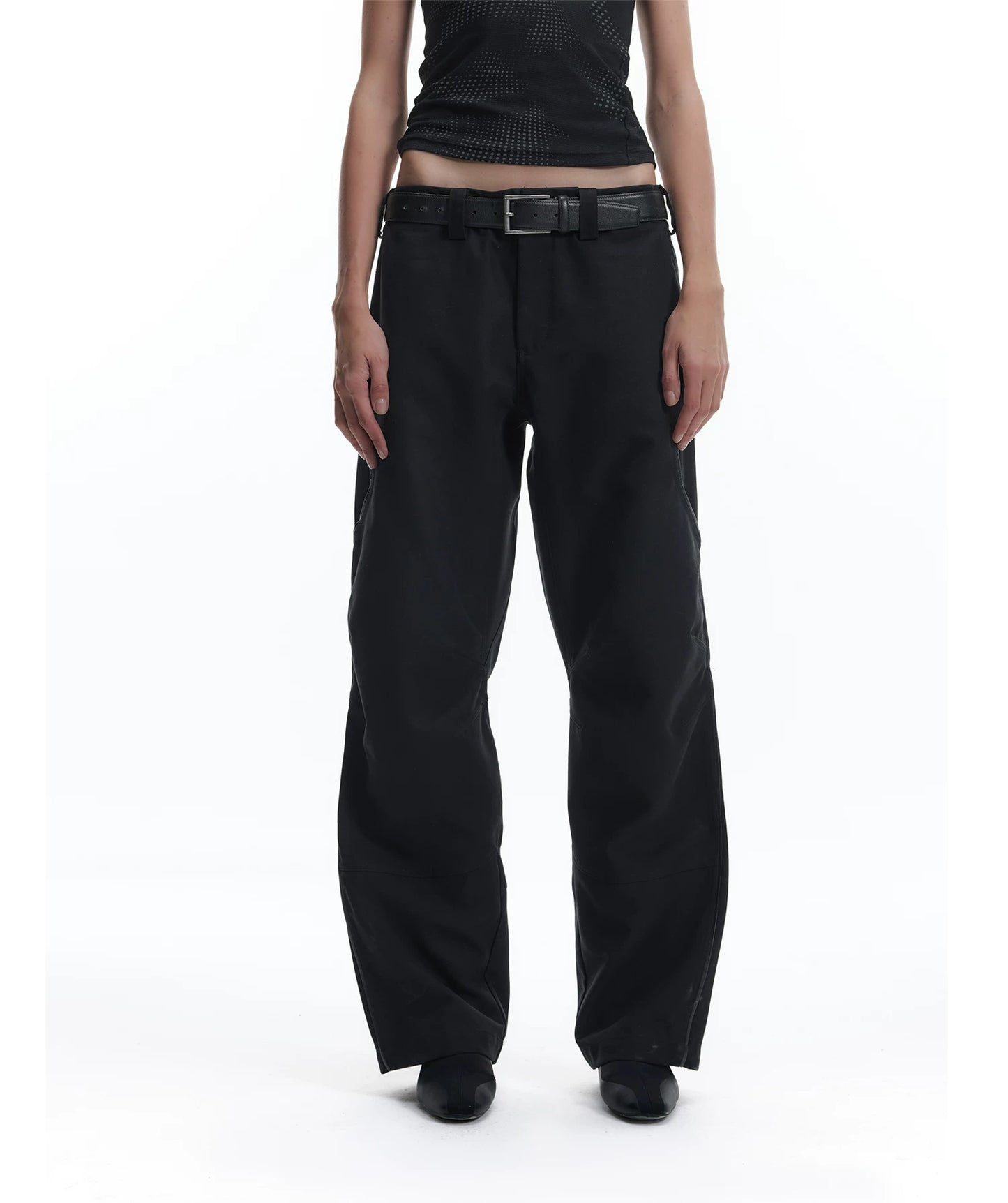 3D PATCHWORK RELAXED WORK PANTS