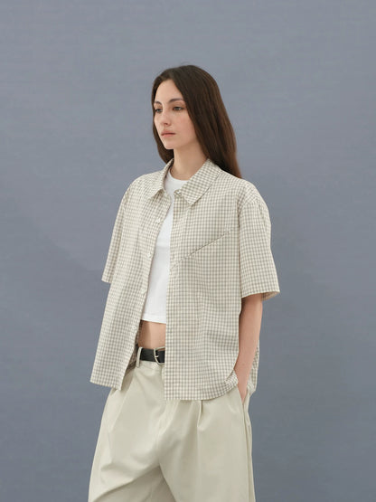 PLAID SHORT SLEEVE SHIRT