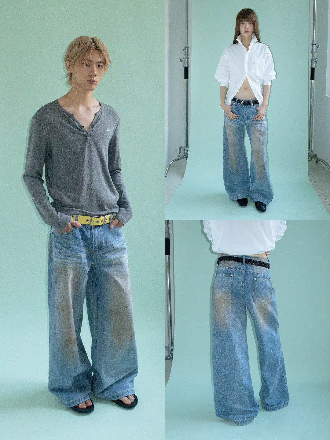 FUNKY BLUE STRAIGHT JEANS
