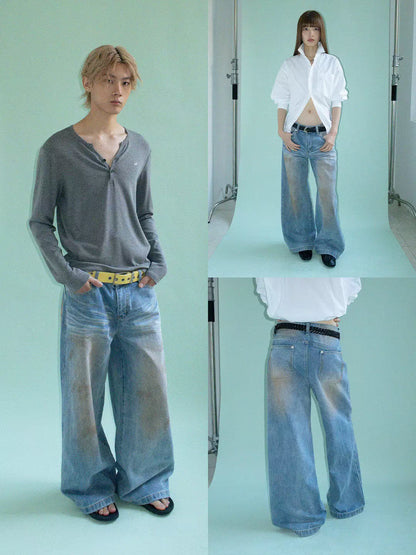 FUNKY BLUE STRAIGHT JEANS