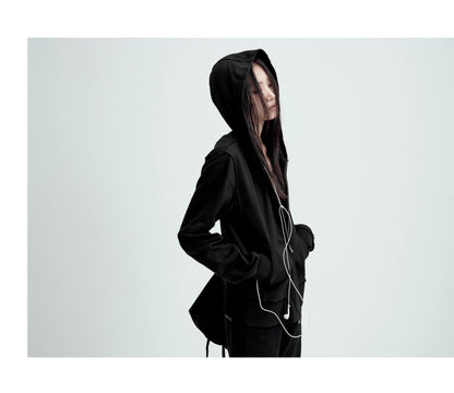 ZIPPERED SLIM-FIT HOODIE