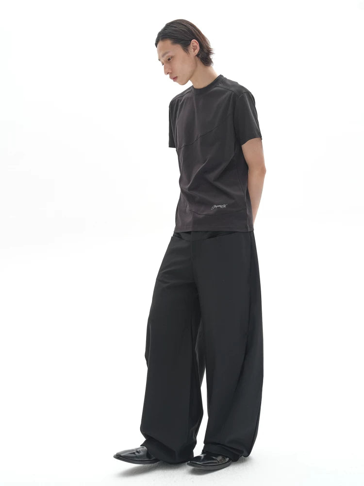 DRAPED SIDE STRIPE PANTS