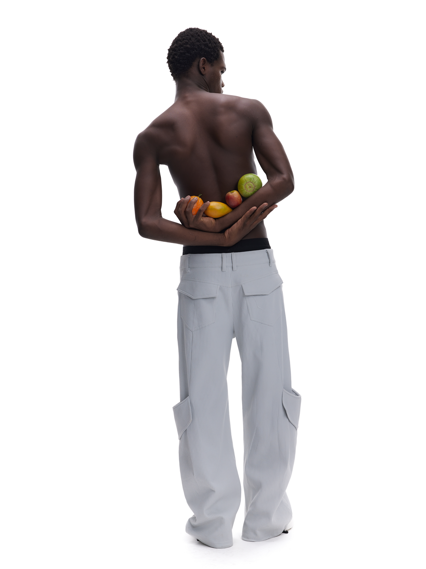CASUAL WAFFLE-WEAVE POCKET PANTS