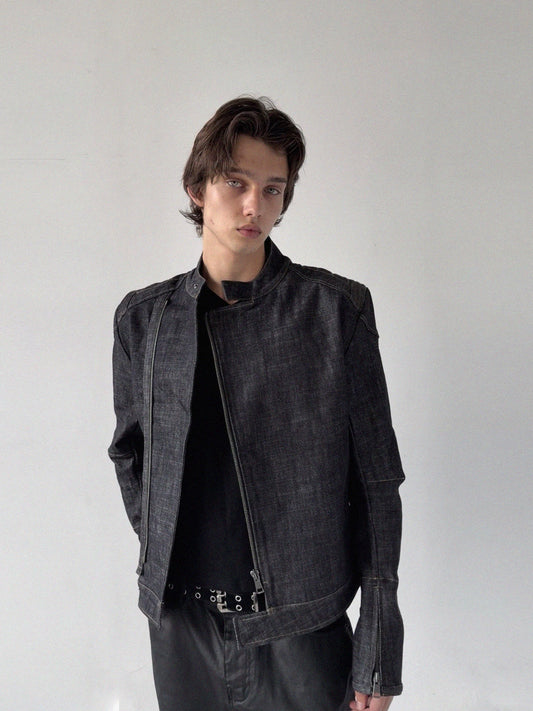 GENUINE COWHIDE SLIM-FIT JACKET