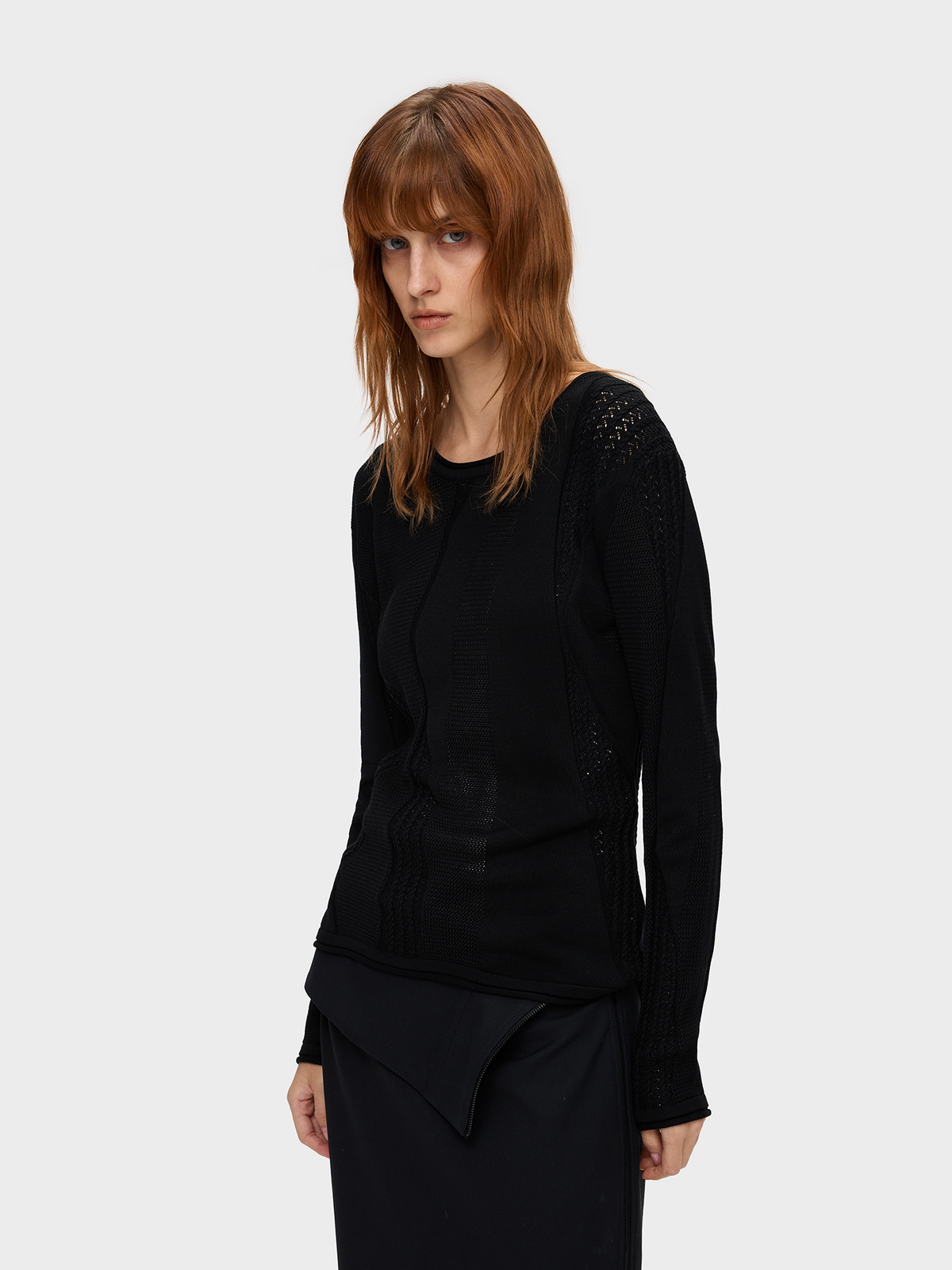 MIXED STITCH OPENWORK KNIT 13