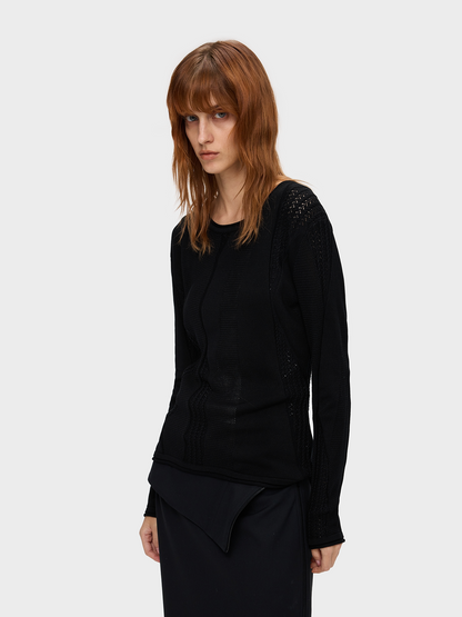 MIXED STITCH OPENWORK KNIT 13