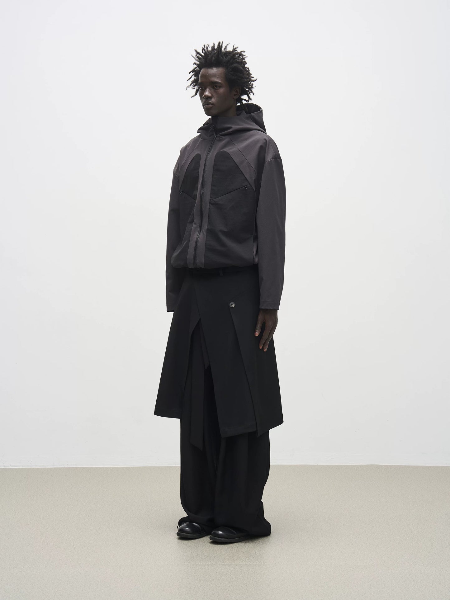 TYPE A SLIT SKIRT WITH OVERLAY