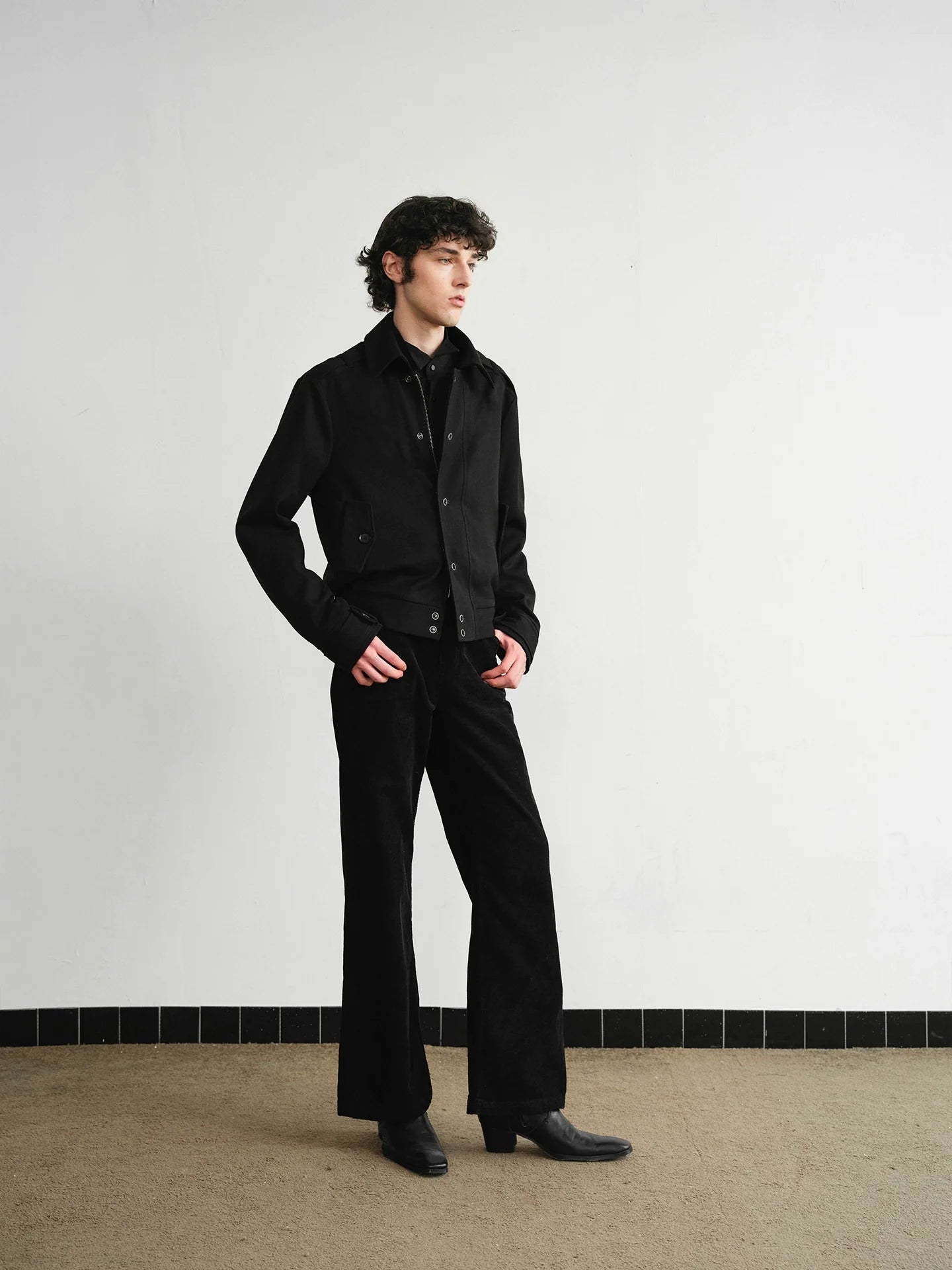 CASUAL WOOL BLEND HARRINGTON JACKET