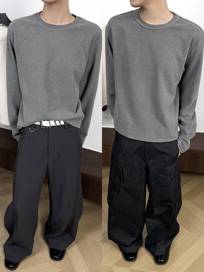 REVERSIBLE BORDER LONG SLEEVE