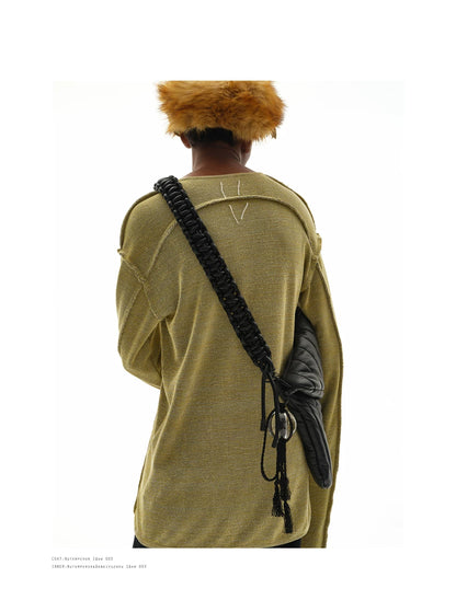 FAUX LEATHER CROSSBODY LAPTOP BAG
