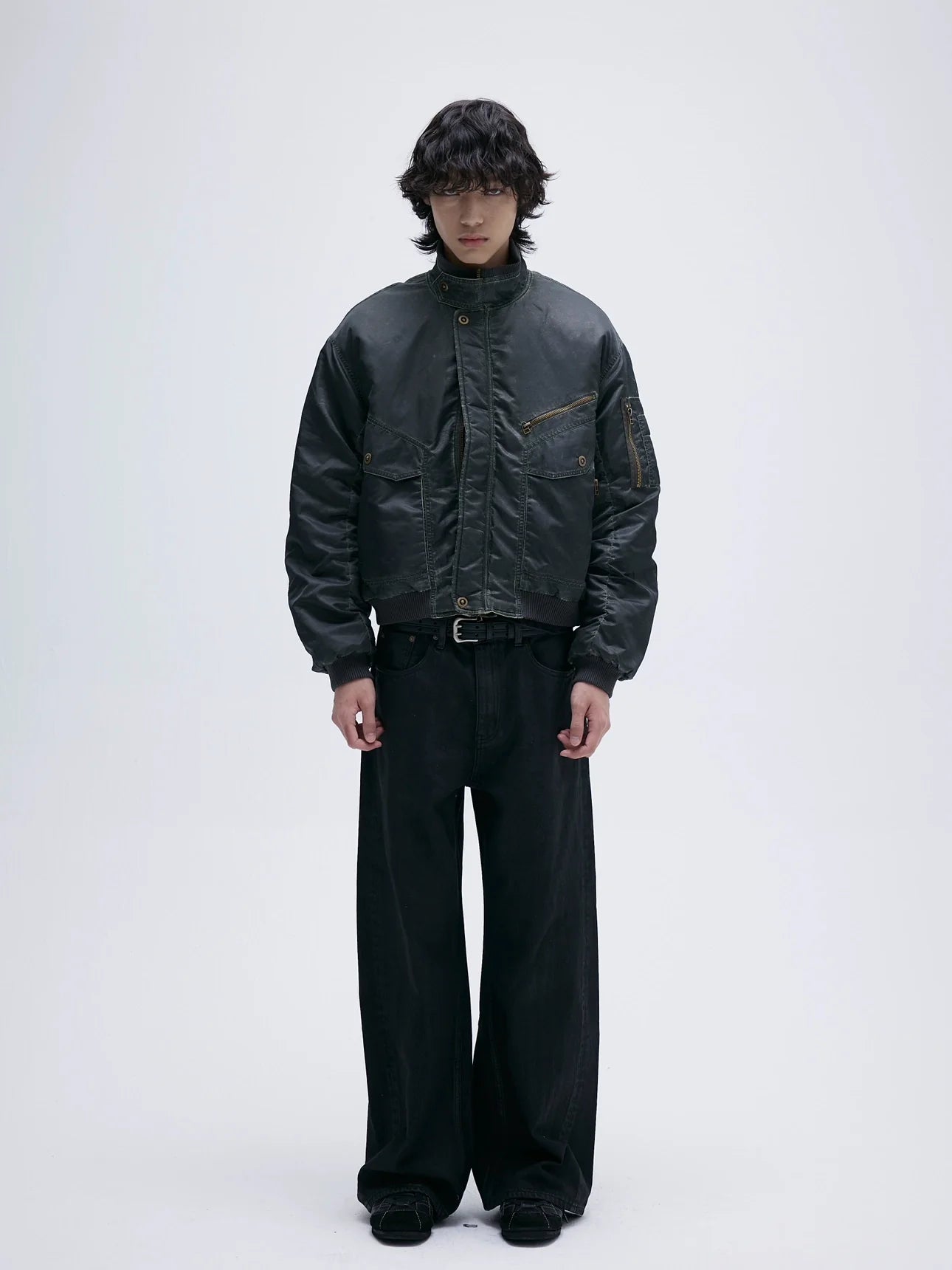 WASHED COTTON BOMBER JACKET