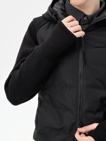 SILVER FOX RIBBED DOWN JACKET