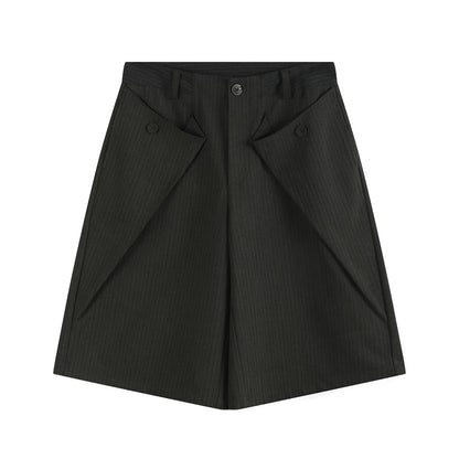 STRIPED LOOSE LEAF SHORTS