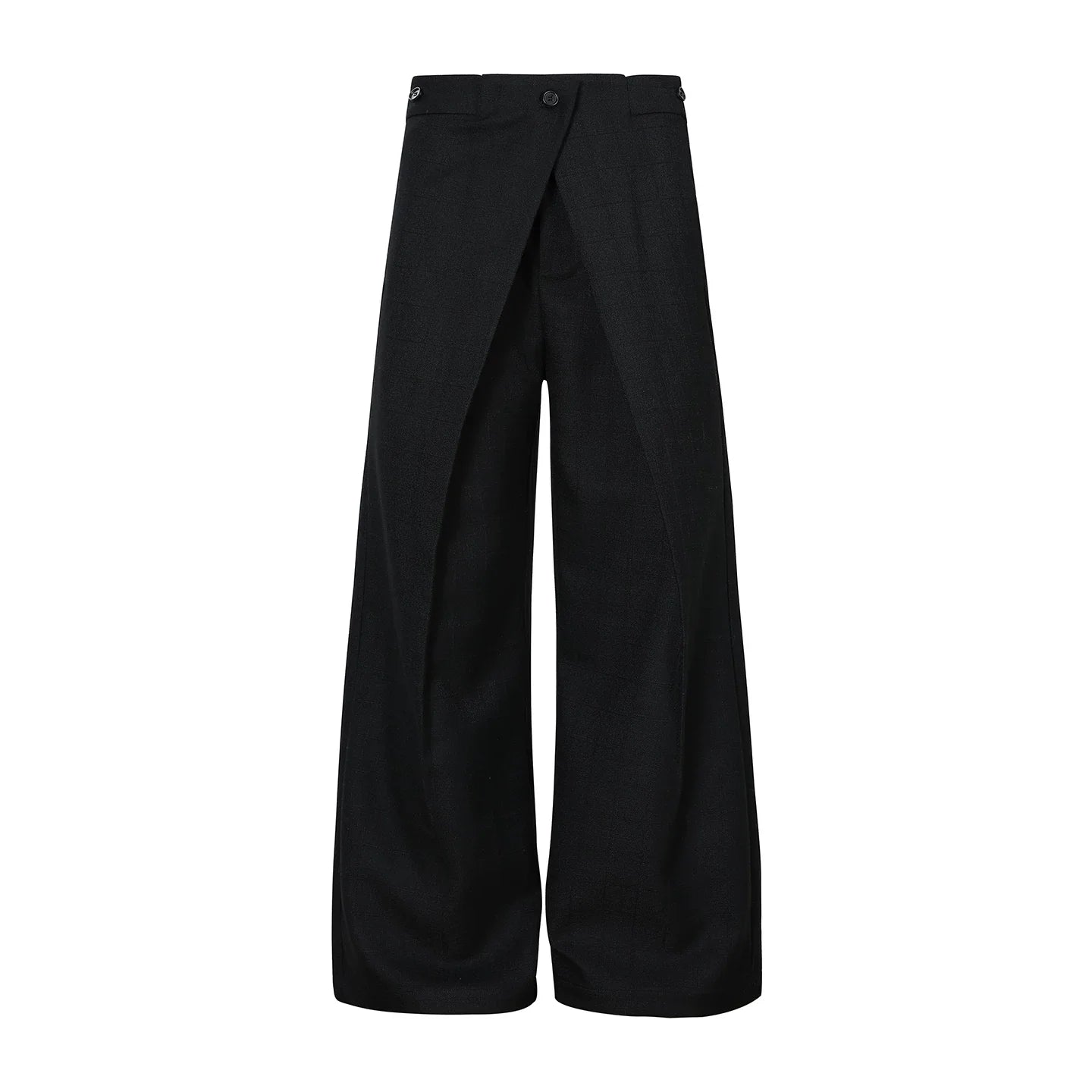 CASUAL WIDE LEG PLAID PANTS