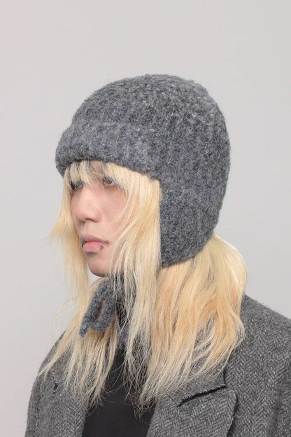 MELANGE EARFLAP KNIT CAP 9