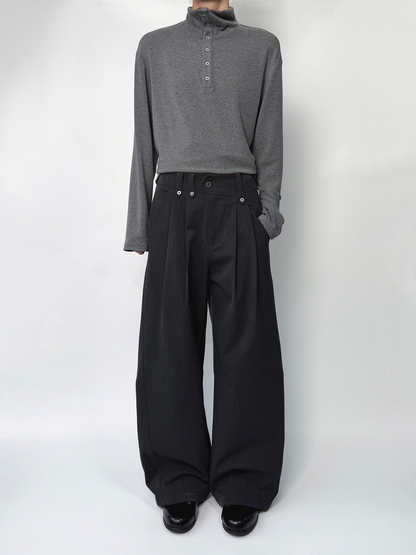 HIGH COLOR FASTNESS PLEATED TROUSERS